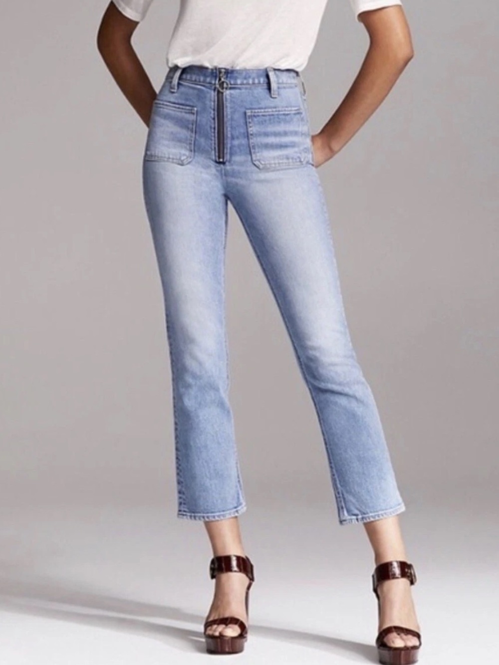 Aritzia Denim Forum Light Blue Just Peachy Straight Women’s Jeans Size 25